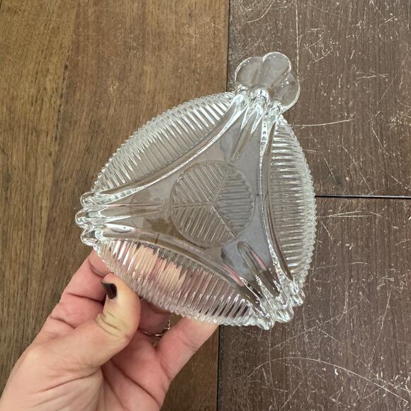 Depression era Anchor Hocking art deco Ribbed Nappy Dish bowl Chipped‎ - Picture 2 of 8